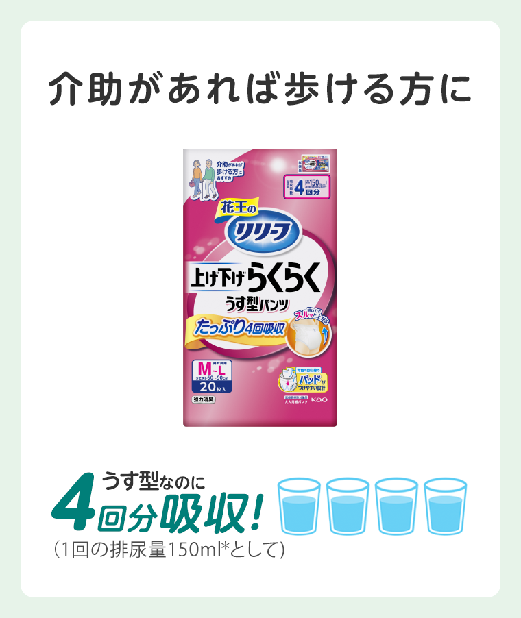 介助があれば歩ける方に