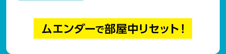 ムエンダーで部屋中リセット!