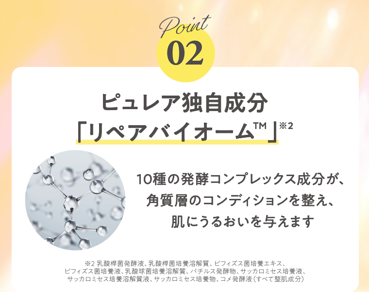 Point02　ピュレア独自成分「リペアバイオーム」