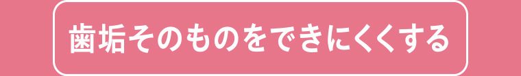 歯垢そのものをできにくくする