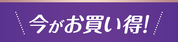 今がお買い得！