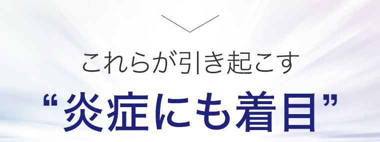 炎症にも着目