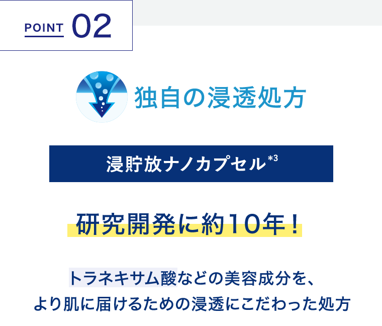 POINT 02　独自の浸透処方