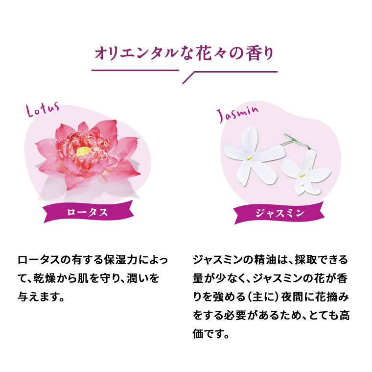 オリエンタルな花々の香り
