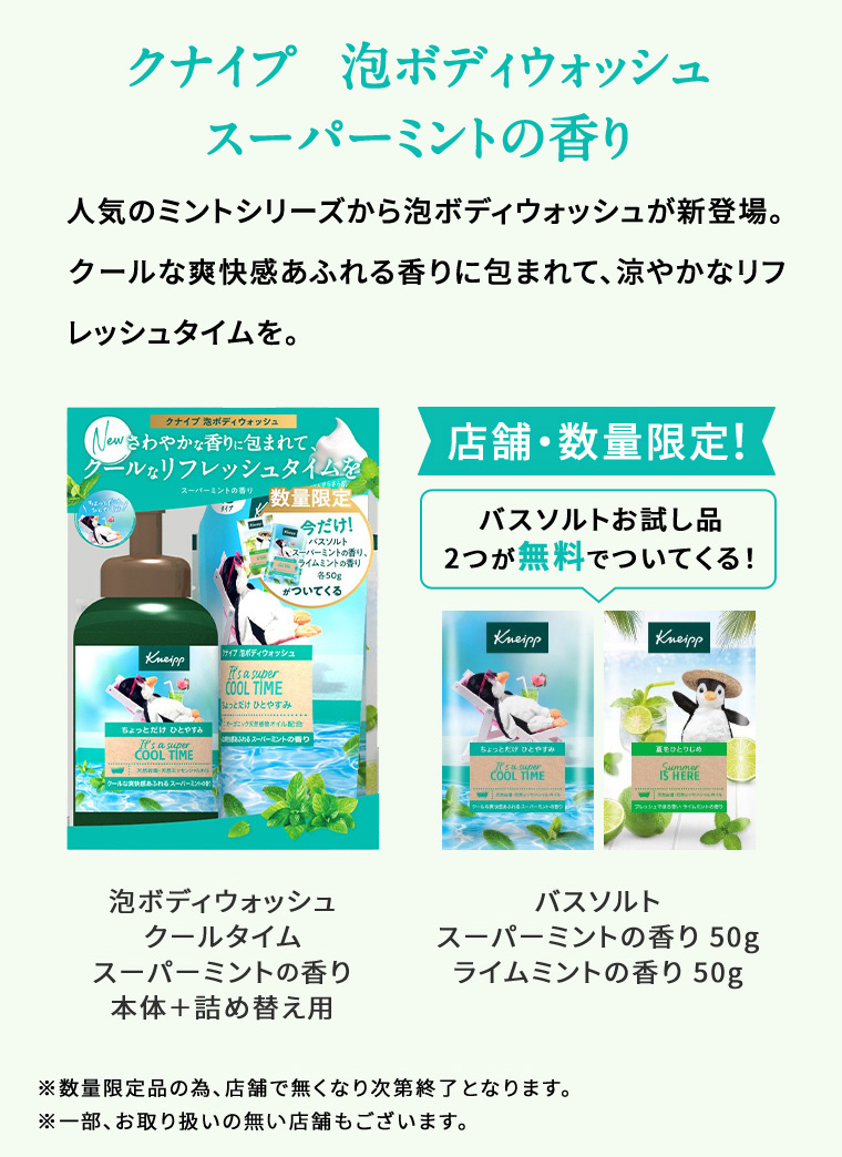 クナイプ 泡ボディウォッシュ スーパーミントの香り