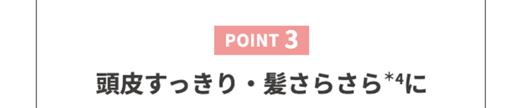 【POINT3】頭皮すっきり・髪さらさら*4に