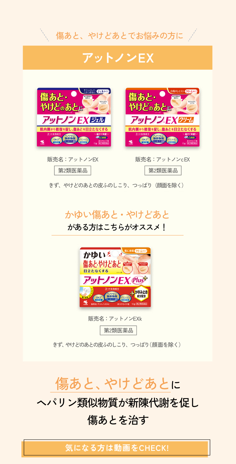 傷あと、やけどあとでお悩みの方に