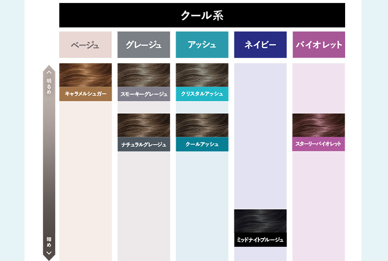 カラースタジオ シェード一覧 クール系