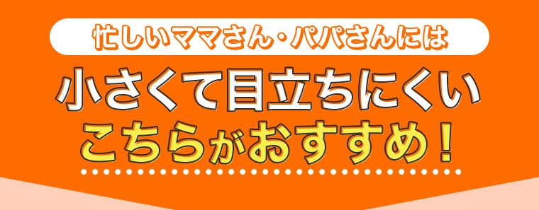忙しいママさん・パパさんには小さくて目立ちにくいこちらがおすすめ!