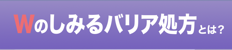 Wのしみるバリア処方とは？
