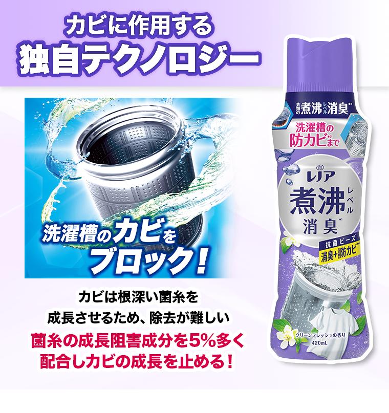 カビに作用する独自テクノロジー