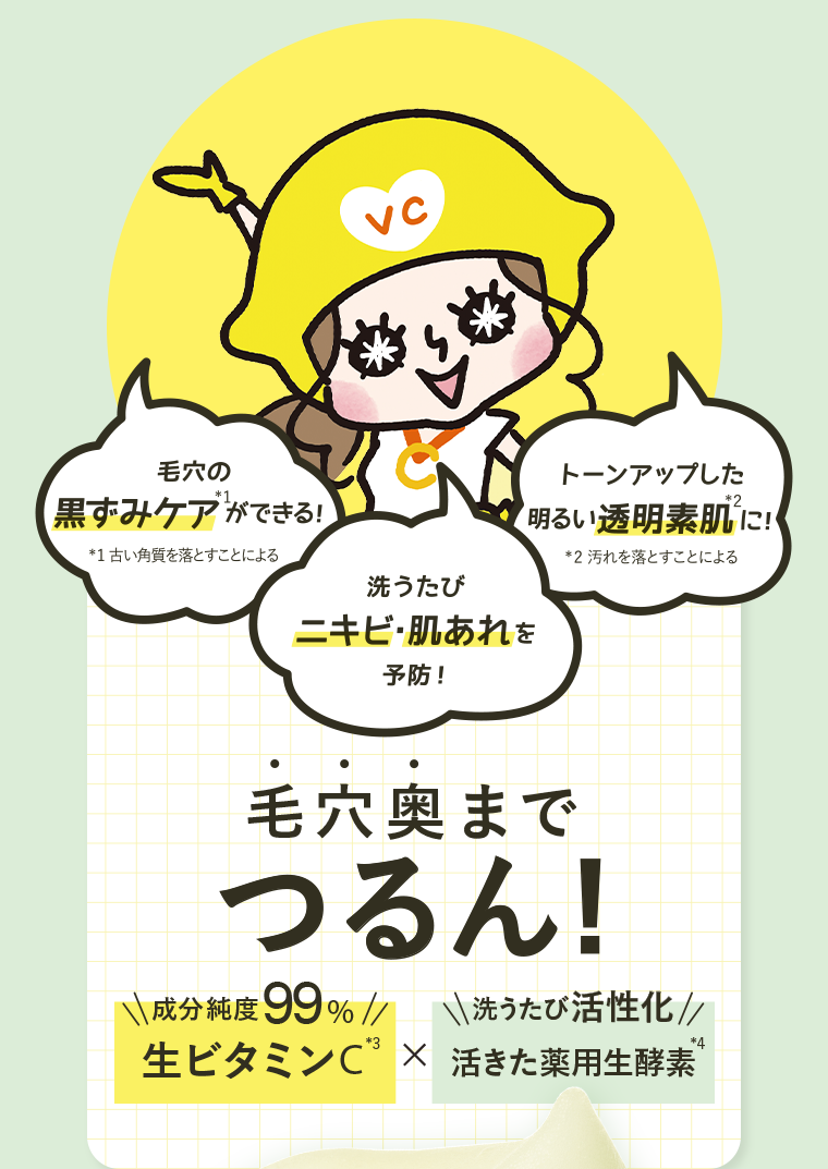 毛穴奥までつるん！