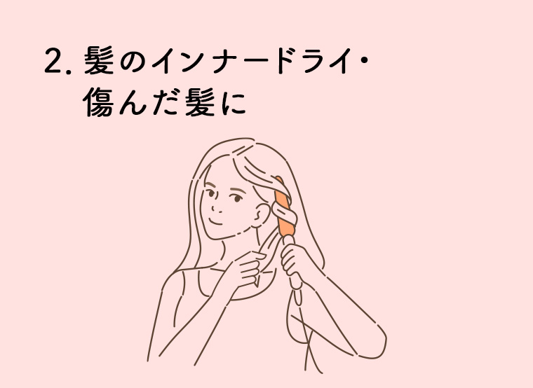 2. 髪のインナードライ・傷んだ髪に