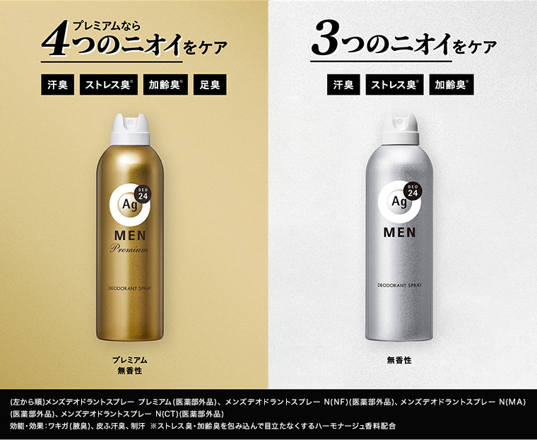 プレミアム無香性 プレミアムなら４つのニオイをケア 無香性 3つのニオイをケア