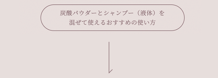 炭酸パウダーとシャンプー（液体）を混ぜて使えるおすすめの使い方