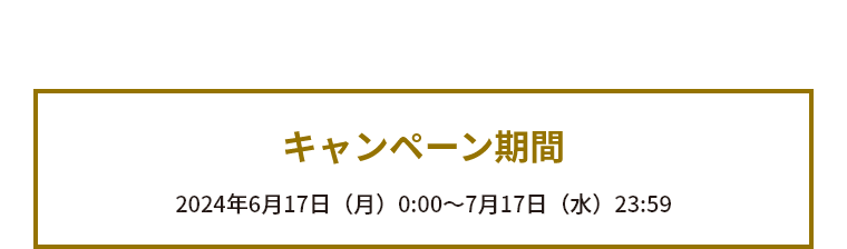 キャンペーン期間