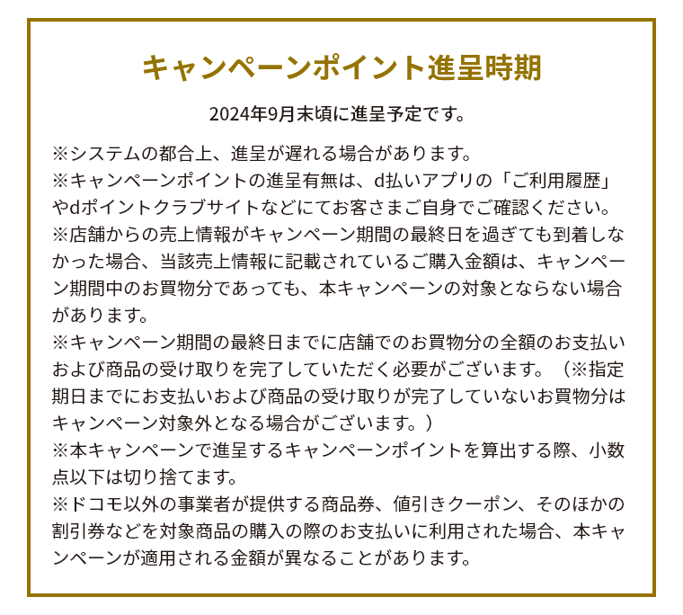 キャンペーンポイント進呈時期