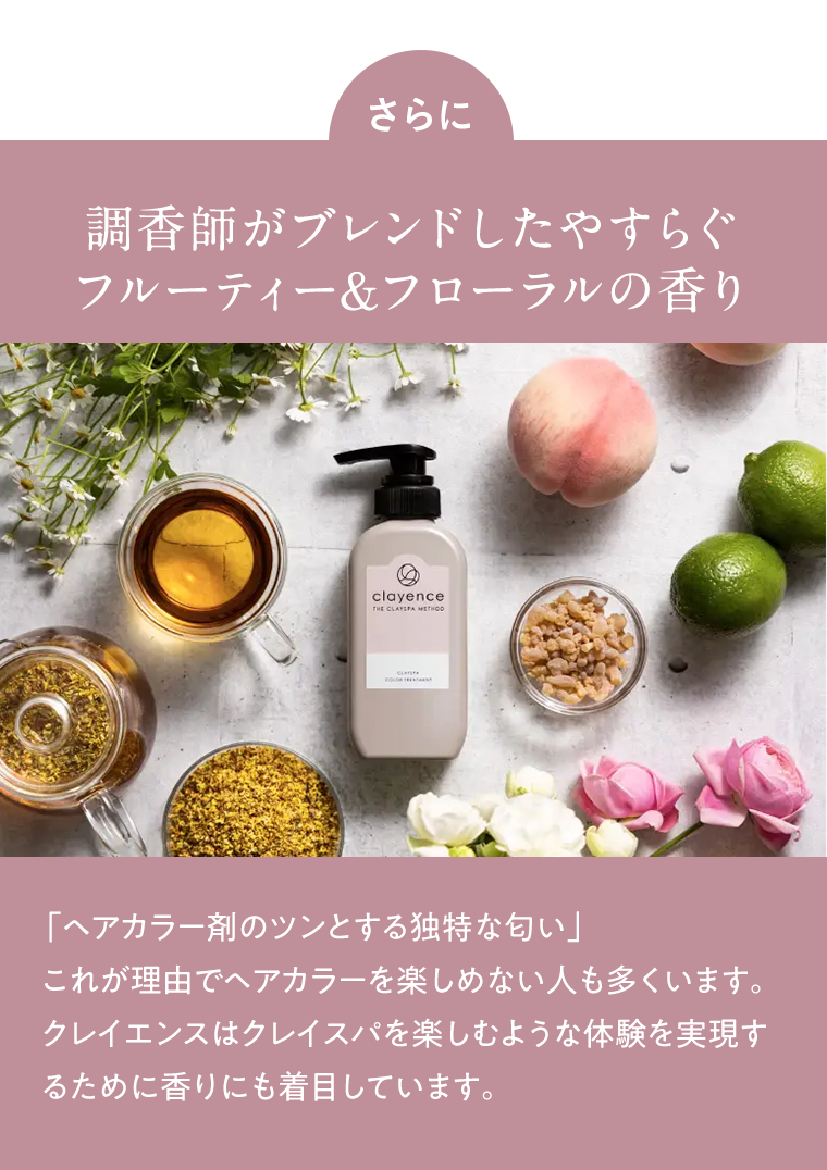 さらに　調香師がブレンドしたやすらぐフルーティ＆フローラルの香り