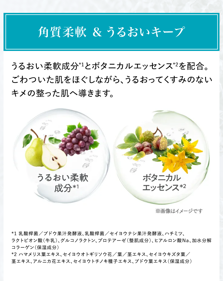 角質柔軟＆うるおいキープ