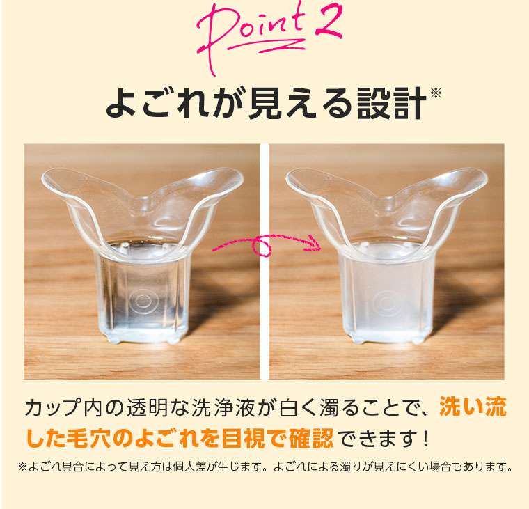 Point 2　よごれが見える設計