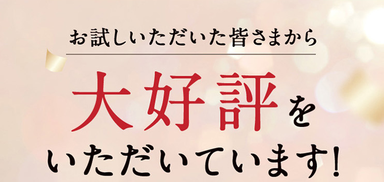 お試しいただいた皆さまから大好評をいただいています