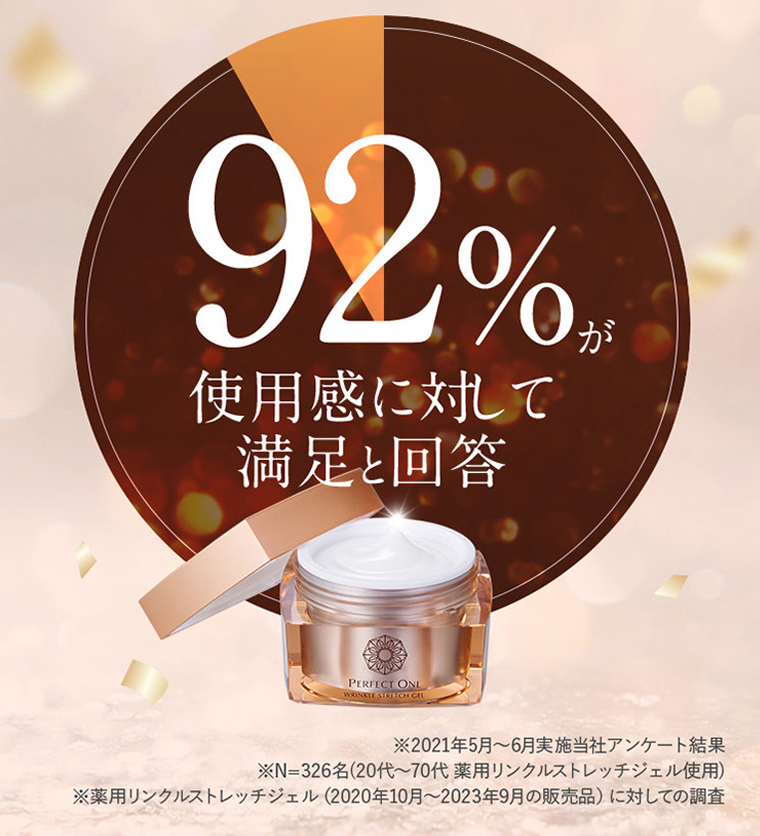 92％が使用感に対して満足と回答