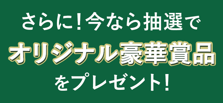 さらに!今なら抽選でオリジナル豪華賞品をプレゼント!
