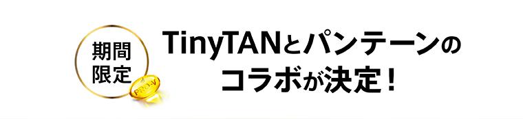 期間限定 TinyTANとパンテーンのコラボが決定！