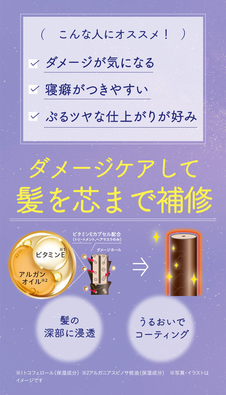 ダメージケアして髪を芯まで補修