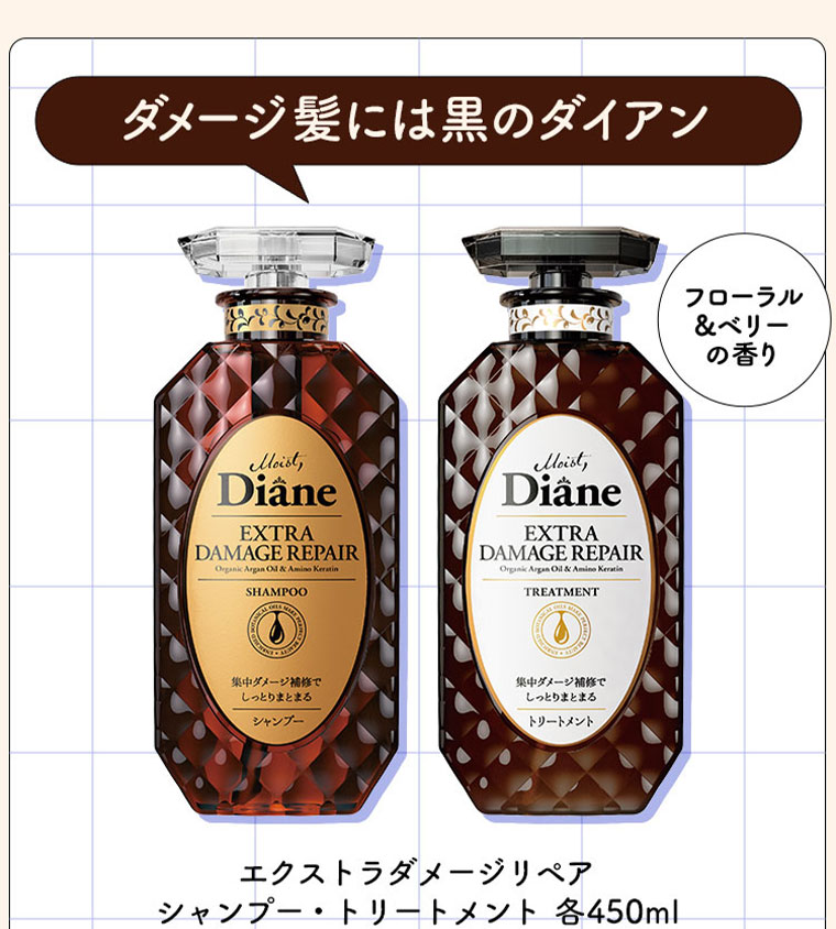 ダメージ髪には黒のダイアン