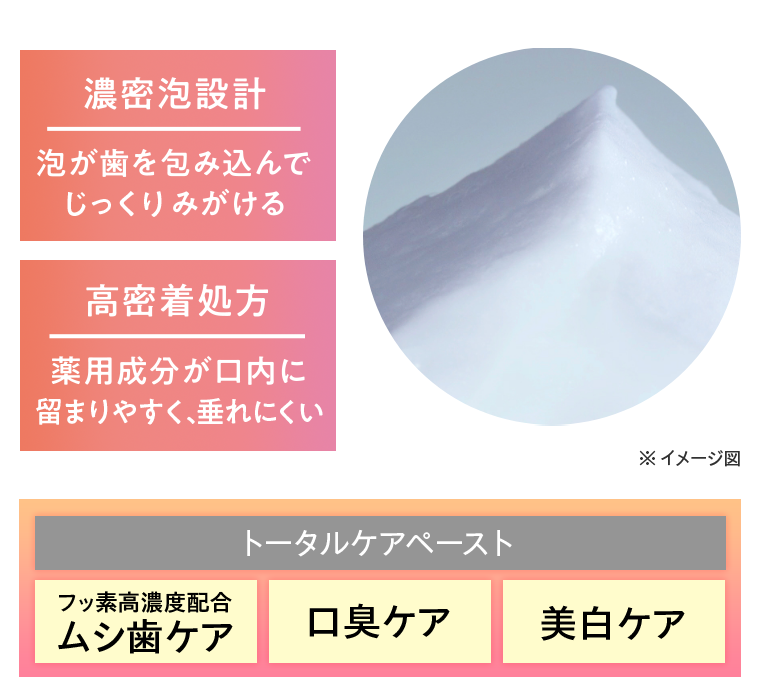 濃密泡設計　高密着処方