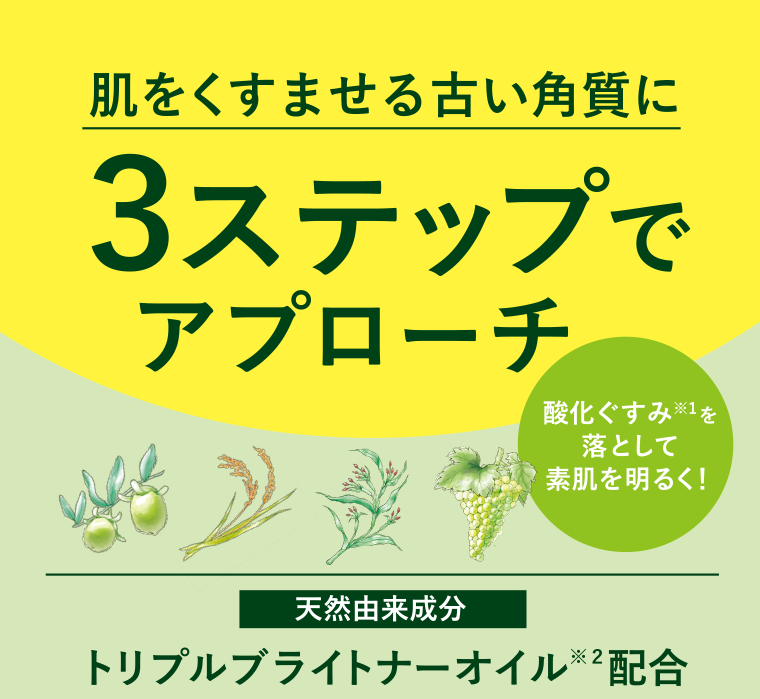 ３ステップでアプローチ