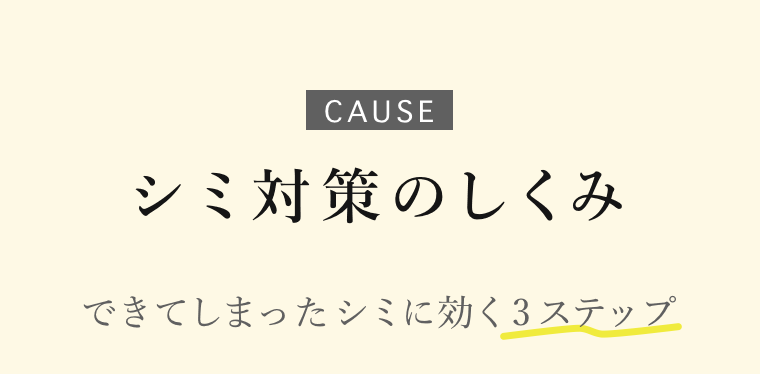 シミ対策のしくみ