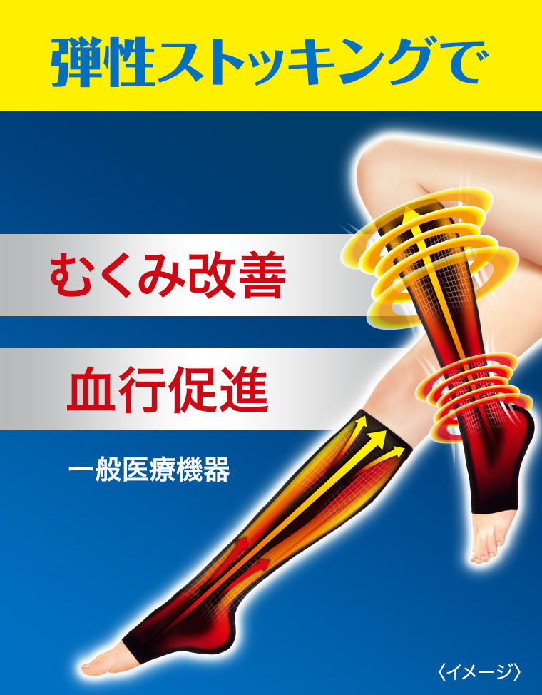 弾性ストッキングでむくみ改善 血行促進 一般医療機器