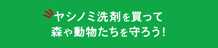 ヤシノミ洗剤を買って森や動物たちを守ろう！