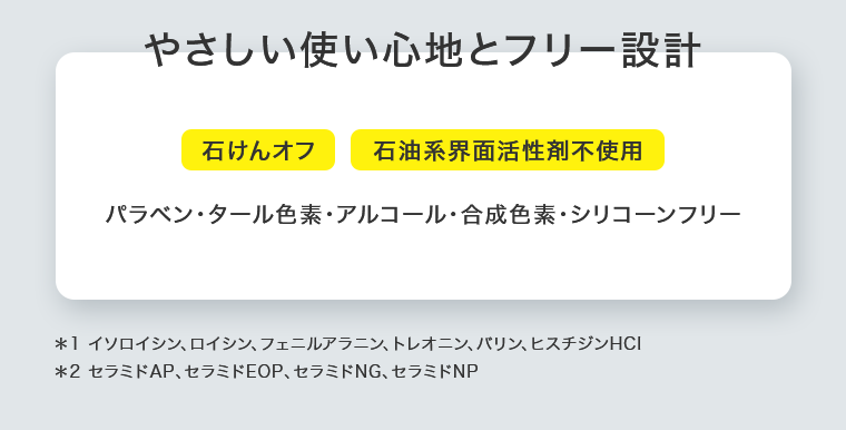 やさしい使い心地とフリー設計