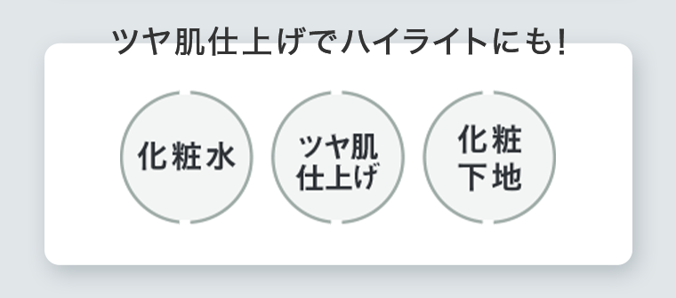 ツヤ肌仕上げでハイライトにも！