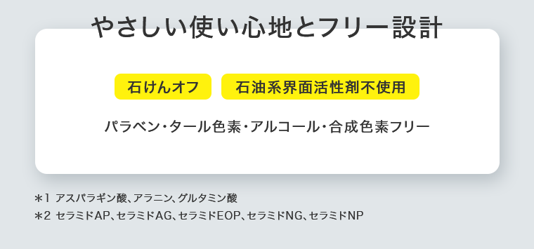 やさしい使い心地とフリー設計