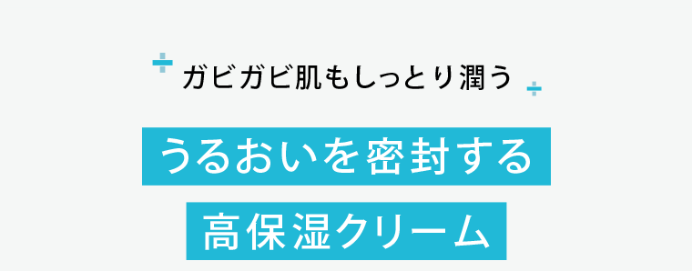 うるおいを密封する高保湿クリーム