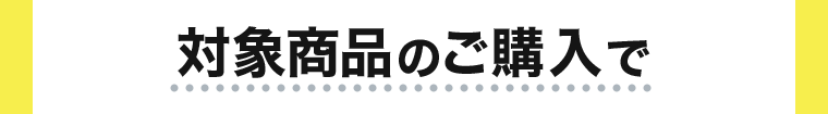 対象商品のご購入で