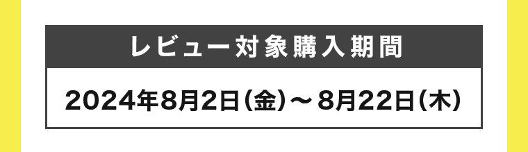 レビュー対象購入期間