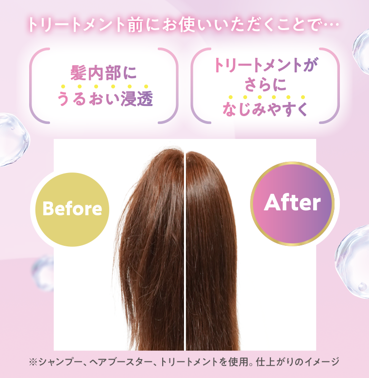 トリートメント前にお使いいただくことで・・・