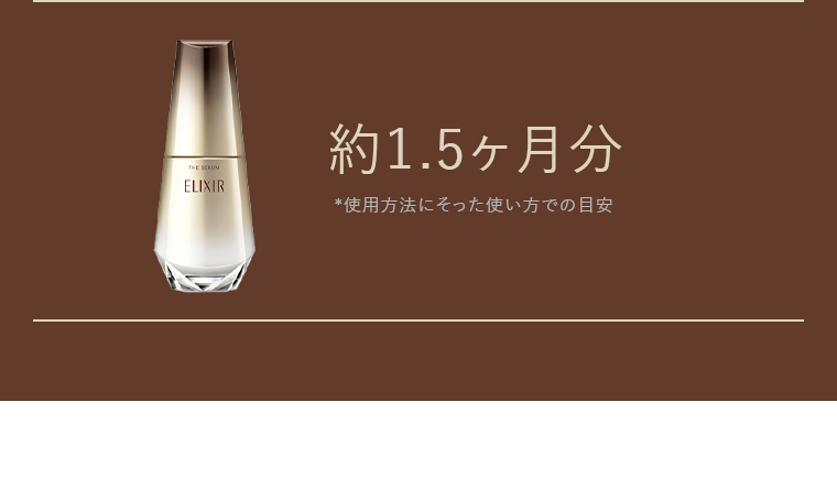 約1.5ヶ月分 *使用方法にそった使い方での目安