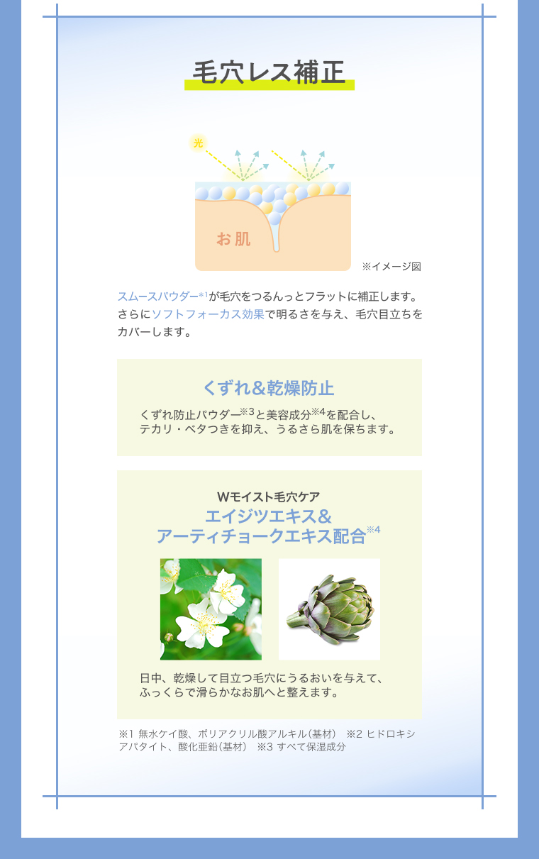 毛穴レス補正