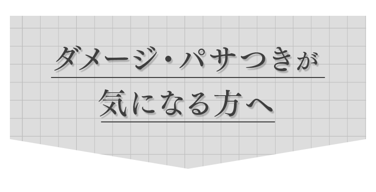 ダメージ・パサつきが気になる方へ