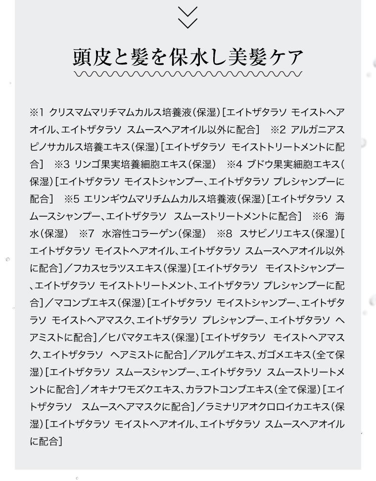 頭皮と髪を保水し美髪ケア