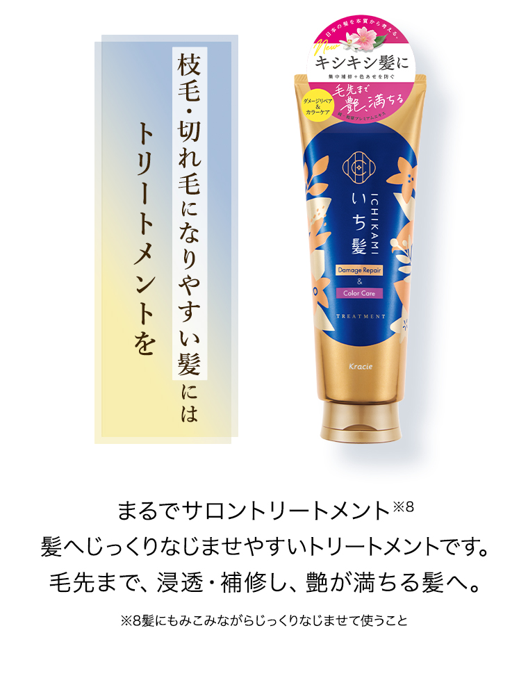 枝毛・切れ毛になりやすい髪にはトリートメントを
