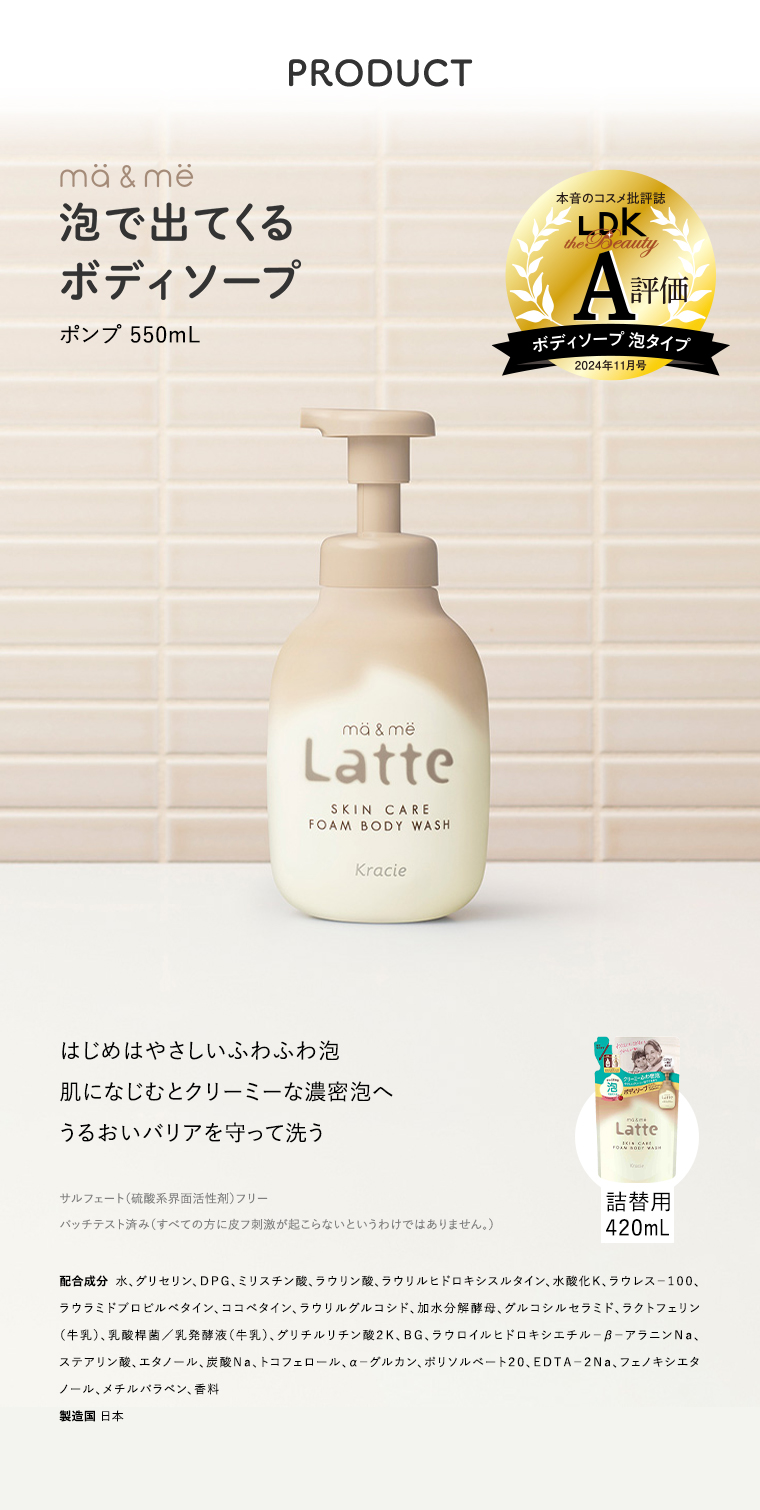 PRODUCT 泡で出てくるボディソープ ポンプ 550mL