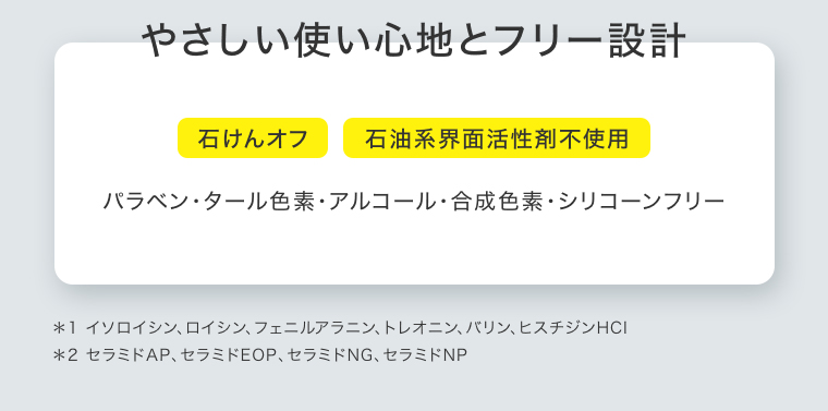 やさしい使い心地とフリー設計