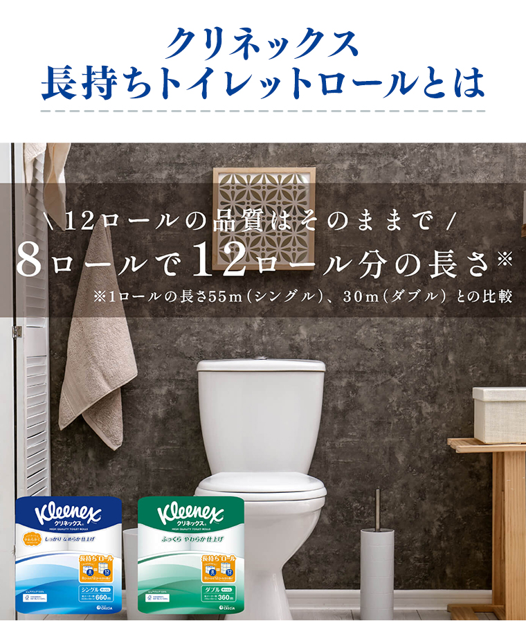 クリネックス長持ちトイレットロールとは